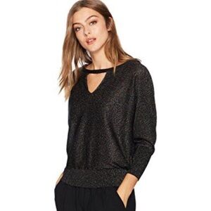 Milly Italian shimmer cut out sweater